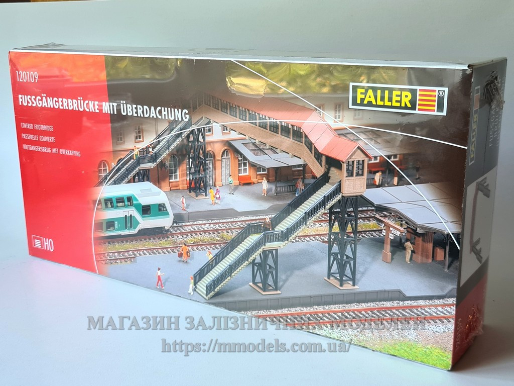 FALLER 120109 Збірна модель перехідного моста через залiзничнi колii, масштаб H0,1:87