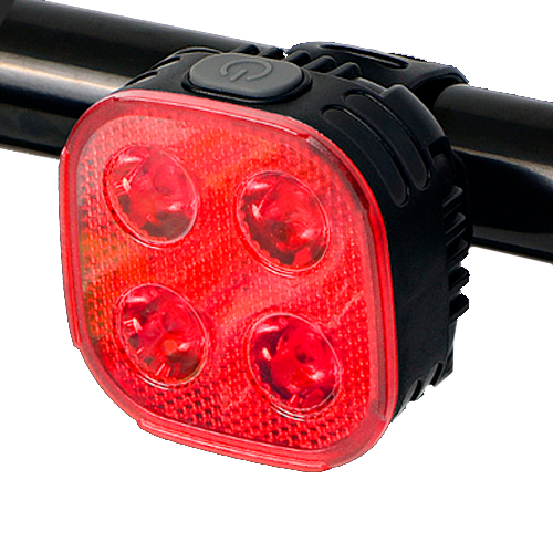 Велосипедний ліхтар задній габаритний FY-328, 4LED, червоний, АКБ Li-Ion, ЗП Type-C, фото 1