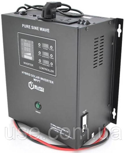 Сонячний інвертор 300 W, 12 Вольт, гібридний, підключення акумуляторів та панелей