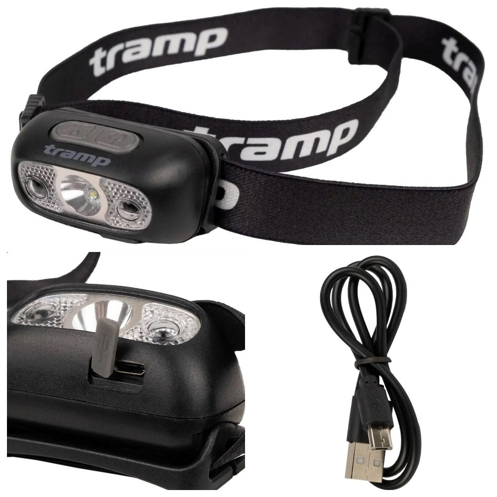 Налобний акумуляторний ліхтар Tramp UTRA-187 (Black)