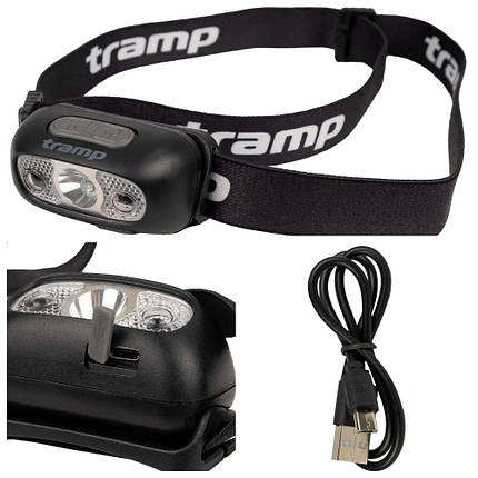 Налобний акумуляторний ліхтар Tramp UTRA-187 (Black), фото 1