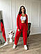 Жіночий літній костюм прогулянковий оверсайз двійка сорочка з довгим рукавом вільні штани американський креп OS, фото 2