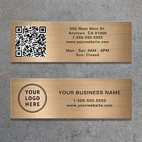 Шильд рекламний залізний на двері на самоклейці липучці з qr кодом