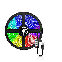 Стрічка на світлодіодах RGB Xtrike Me HT-5050 USB, 5 м, чорна