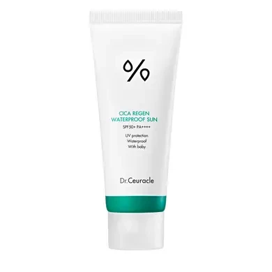 Водостійкий сонцезахисний крем з азіатською центелою Dr.Ceuracle Cica Regen Waterproof Sun SPF50 PA++++ 50 мл