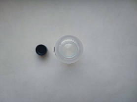 100 мл м'який П/П поліпропілен НАПІВПРОЗОРИЙ Круглий з чорною ребристою кришкою 18 мм, флакон, ємність, пластиковий, фото 3