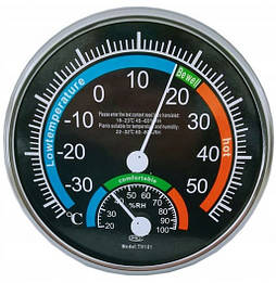 Кімнатний термометр з гігрометром TH101B Black