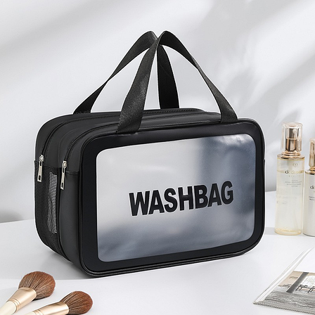 Органайзер на 2 відділення Washbag. Розмір 30х20х14 см. Чорний колір, фото 1