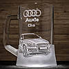 Пивний келих з гравіюванням автомобіля Audi Q5 Ауді - подарунок для автолюбителя, фото 2