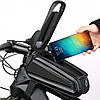Велосумка на кермо з тримачем під телефон F003 Чорна, фото 2