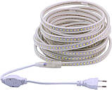 Pcning 10 м світлодіодна стрічка 220 В 230 В Пряме з'єднання IP67 Водонепроникний 4000 К без трансформатора з вилкою ЄС, фото 4