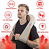 Масажер для всього тіла з підігрівом Massager of Neck Kneading 6 кнопок 220 V 12 V, фото 3
