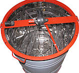 Медогонка 2-х рамочна поворотна з нержавіючої сталі (AISI 304), фото 2