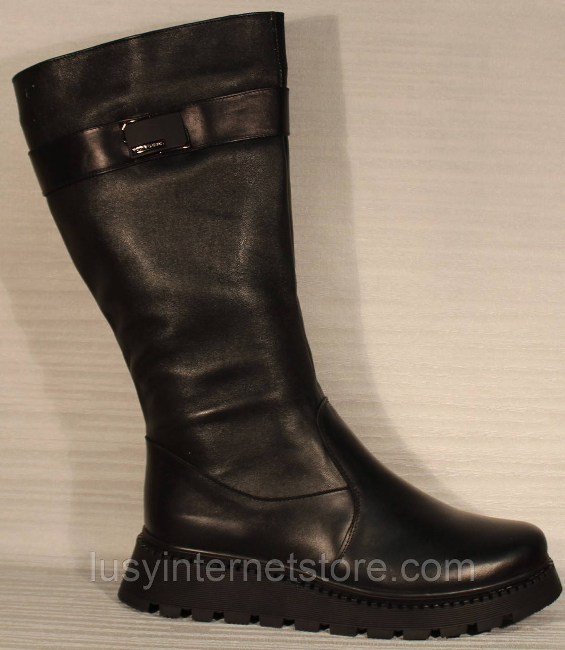 Чоботи шкіряні зимові чоботи великого розміру від виробника модель ВБ24-20-9, фото 1