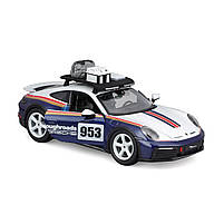 Машинка металева Porsche 911 Dakar порше біло-синя 1:24 Bburago 18*8*9см (18-28029), фото 3