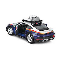 Машинка металева Porsche 911 Dakar порше біло-синя 1:24 Bburago 18*8*9см (18-28029), фото 4
