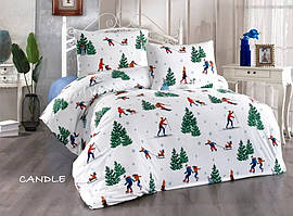 Тепла постільна білизна Belizza "Candle" байкова сімейна фланель 100%-бавовна Туреччина