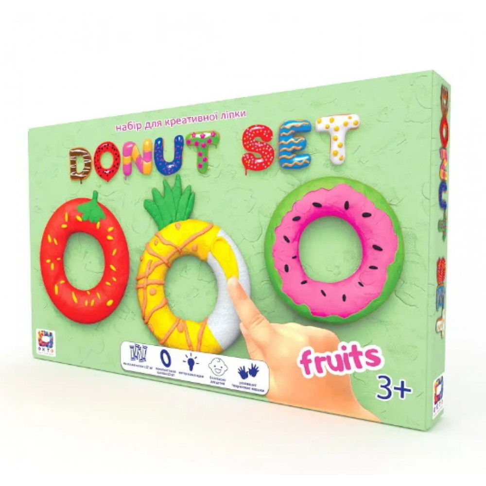Набір для ліплення (легкий пластилін) TM Moon Light Clay Donut Set FRUITS