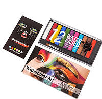Набір фарб для аквагриму 12 кольорів + пензлик