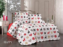 Тепла постільна білизна Belizza "Happy" байкова сімейна фланель 100%-бавовна Туреччина