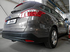 Фаркоп Ford Focus III вагон 2011-2018 (Форд Фокус 3 універсал) без підрізання бампера Швидкознімний автомат на ручці