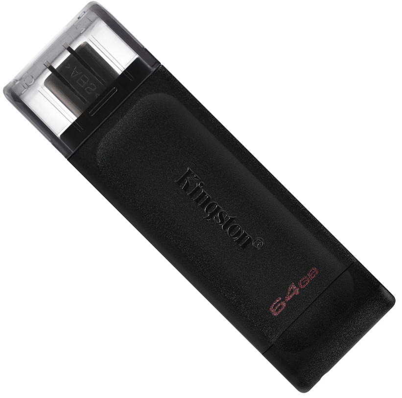 USB флешдрайв 64GB Kingston DT70 USB 3.2 Black (DT70/64GB)