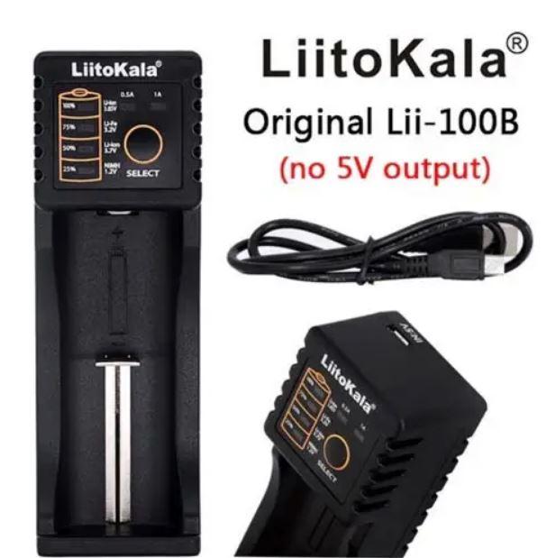 Зарядний пристрій для акумуляторів LiitoKala Lii-100B універсальний, 1xААА/АА/14500/16340/18650