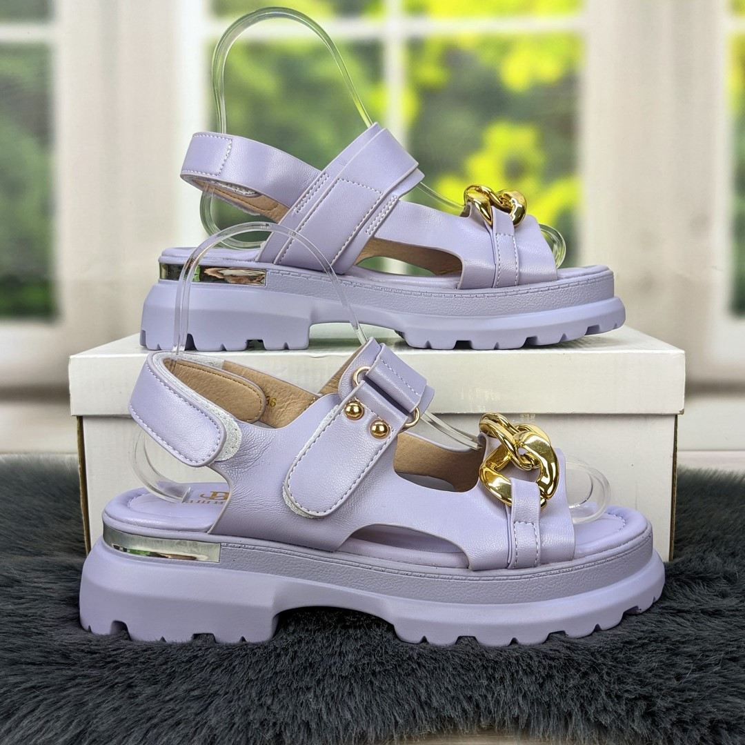 Босоніжки жіночі Башили бузкові 4538