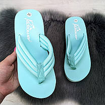 В'єтнамки жіночі бірюзові м'які на платформі "АМН" 4539, фото 3