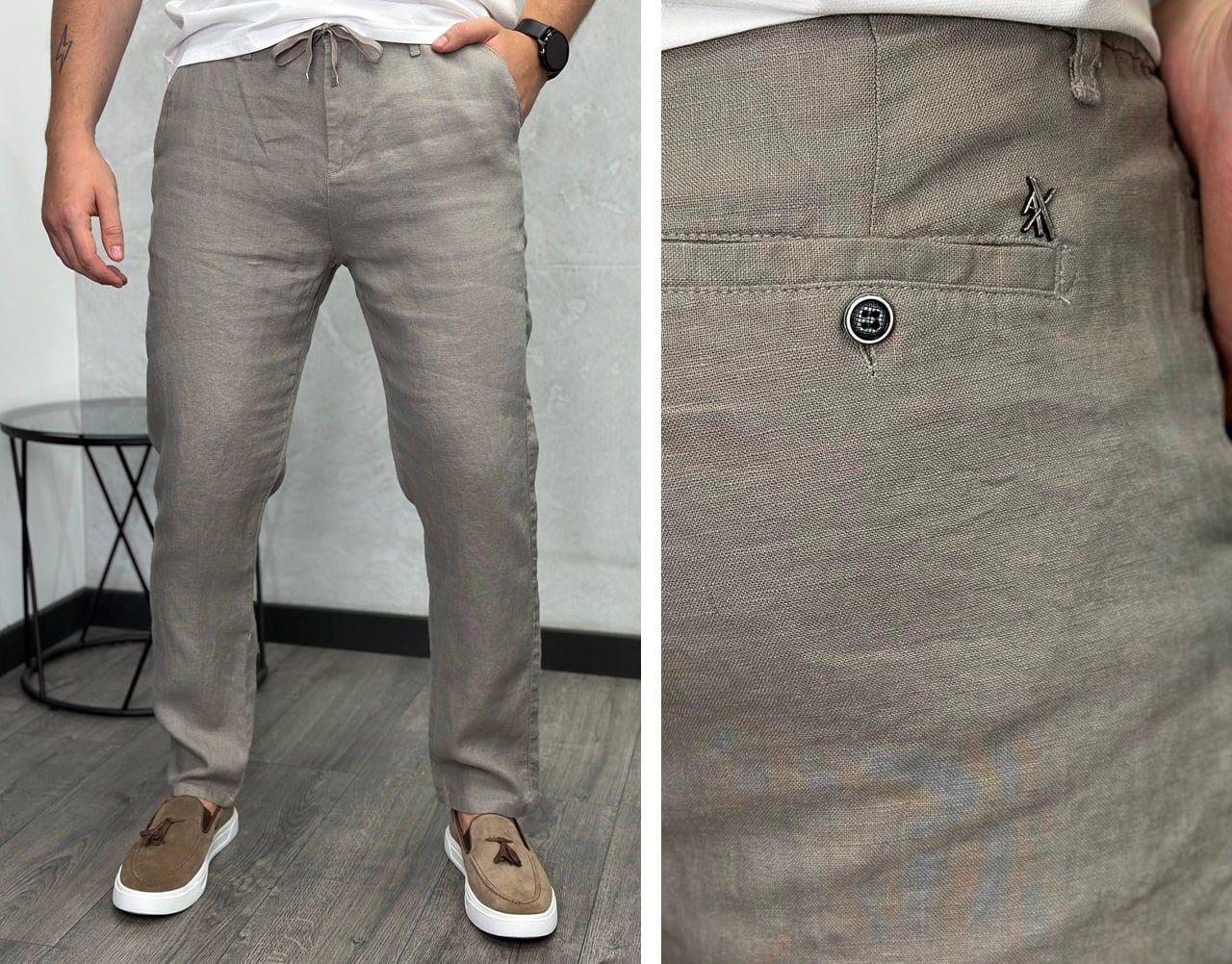 Чоловічі штани Armani H4597 бежеві, фото 1