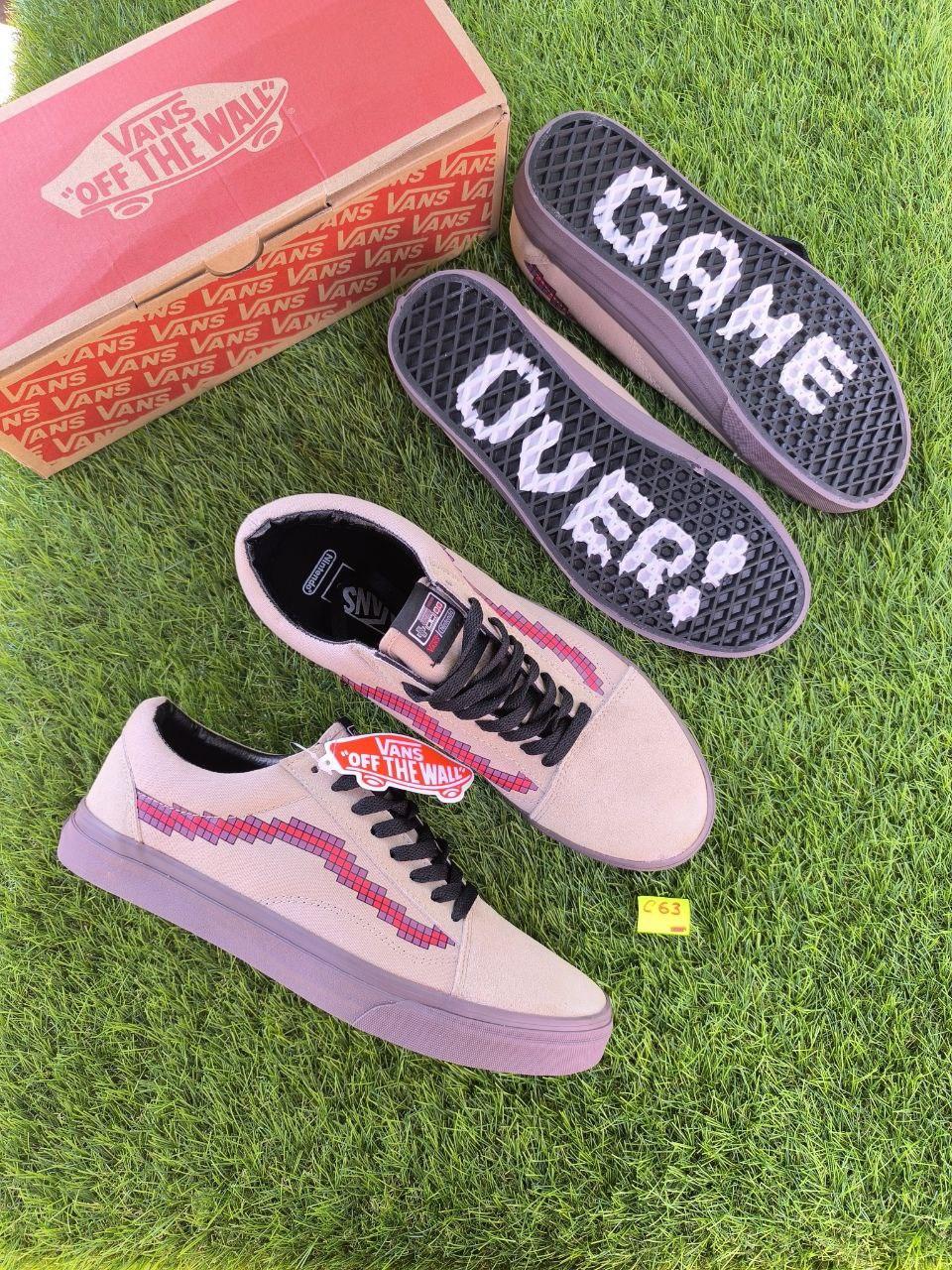 СКИДКА 45 р Vans Old Skool x Nintendo Game Over  Light Brown кеди жіночі кросівки БИРІВІ на темній підошві