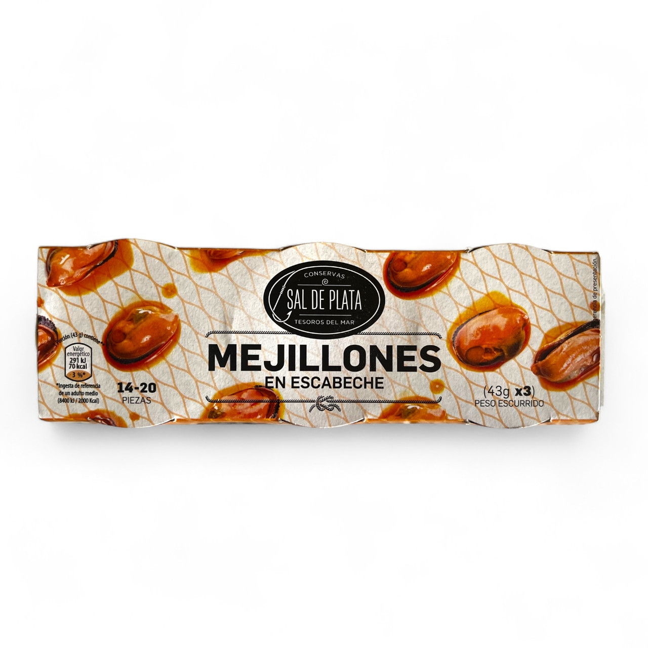 Мідії Mejillones Sal de Plata En Escabeche, у томатному соусі 3 х 60 г.
