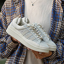 Кросівки Adidas Campus x Bad Bunny Light Grey Cream / Адідас Кампус Бед Банні Світло Сірі з Кремовим, фото 4