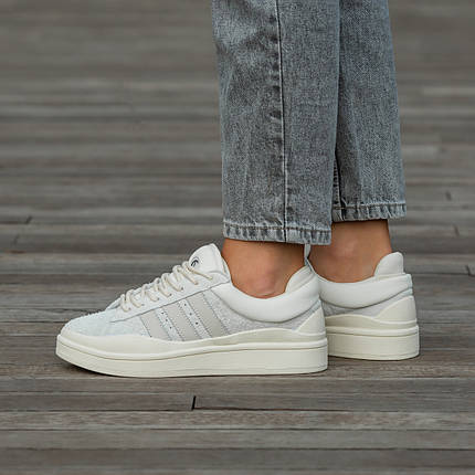 Кросівки Adidas Campus x Bad Bunny Light Grey Cream / Адідас Кампус Бед Банні Світло Сірі з Кремовим, фото 1