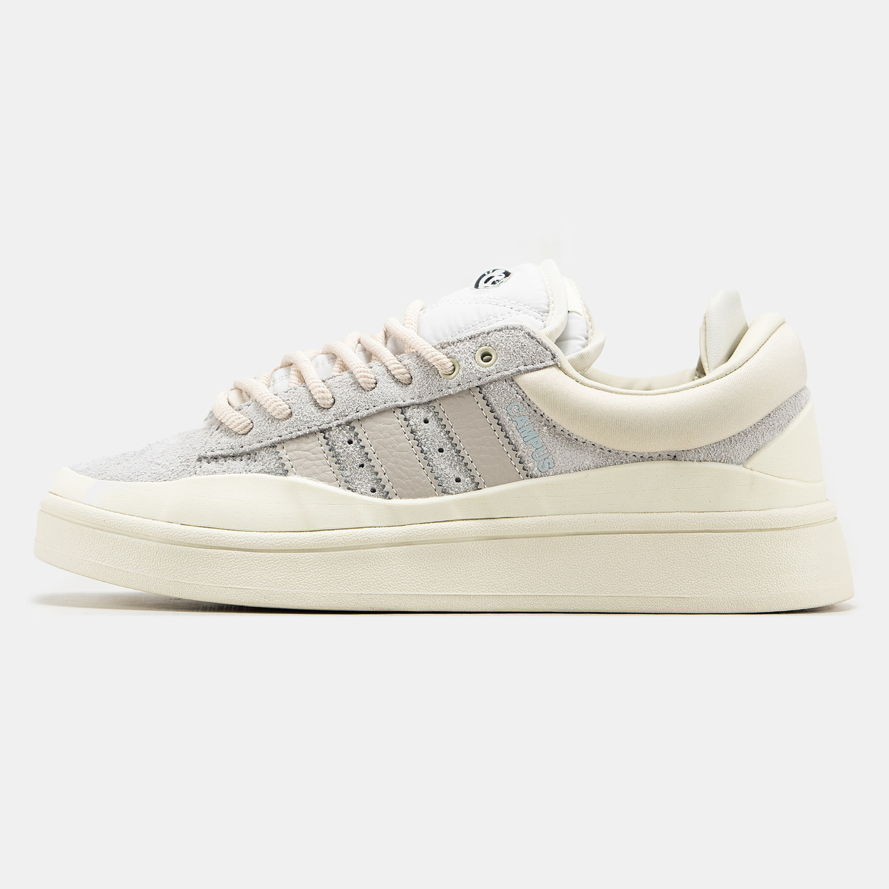 Кросівки Adidas Campus x Bad Bunny Light Grey Cream / Адідас Кампус Бед Банні Світло Сірі з Кремовим