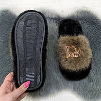 Тапочки хутряні жіночі коричневі 4534_2, фото 3