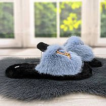 Тапочки хутряні жіночі блакитні 4534_2, фото 4