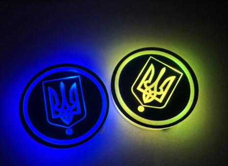 Підсвічування підсклянника з гербом
