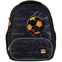 Рюкзак шкільний каркасний для хлопчика GoPack Education 597M-8 Goal Time 38*28*15см чорний