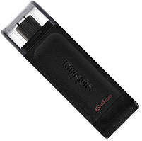 USB флешдрайв 64GB Kingston DT70 USB 3.2 Black (DT70/64GB)