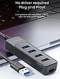 USB А HUB 3.0 Високошвидкісний 5-портовий багатофункціональний адаптер-розгалужувач, фото 3