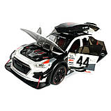 Машинка металева дитяча Audi RS6 Avant DTM 1:24 біла Ауді Автоексперт світло інерція відкриваються двері багажник капот 21*8*9 см, фото 6