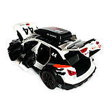 Машинка металева дитяча Audi RS6 Avant DTM 1:24 біла Ауді Автоексперт світло інерція відкриваються двері багажник капот 21*8*9 см, фото 10