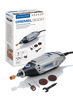 Багатофункціональний інструмент (гравер) Dremel 3000 - 5: 130 Вт, 5 насадок, 33000 об/хв. (F0133000JX), фото 1
