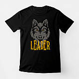 Футболка унісекс Stedman з принтом LEADER XS чорна, фото 2
