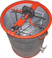 Медогонка 3-х рамочна (неповоротна) з нержавіючої сталі AISI 430 з пластиковим краном