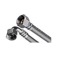 Шланг для води в оплетінні з нерж. сталі, в/в, 1/2, 120 см, загнутий кінець 90°, Invena WS-31-120 SANTEH SHOP