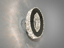 Настінний кришталевий LED світильник у спальню, колір хром, 6 W 9604HR-LS