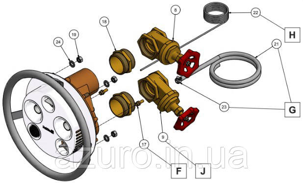 Комплект обв'язки протитечії Pahlen Jet Swim 2000, під збірний каркас, фото 1