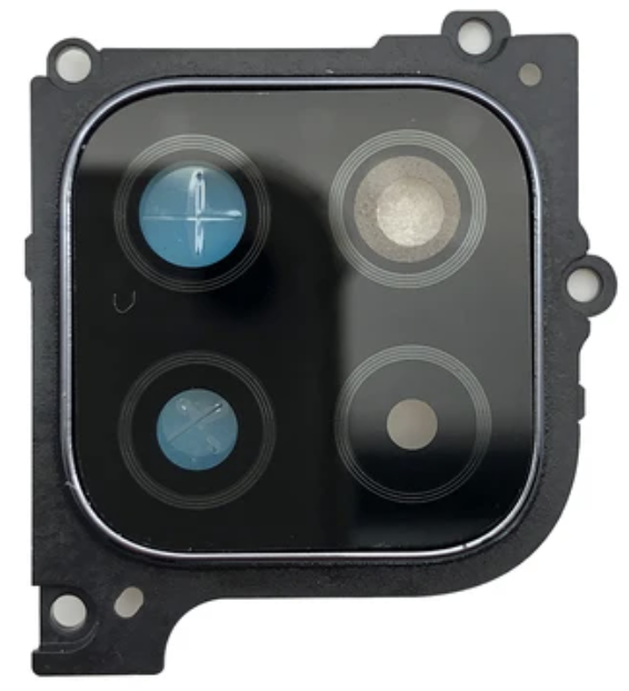 Скло камери для Samsung A225F Galaxy A22 4G, з рамкою чорного кольору